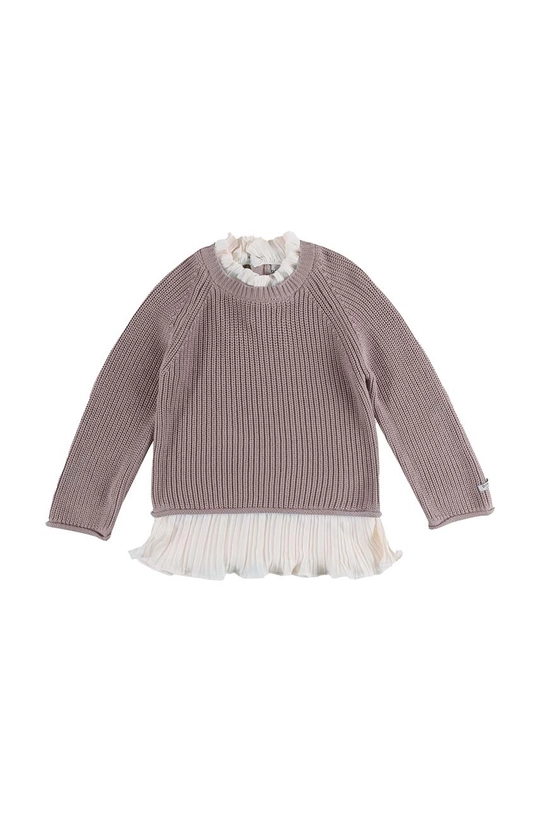 Donsje gyerek pamut pulóver Irene Sweater 4089400. rózsaszín AW24