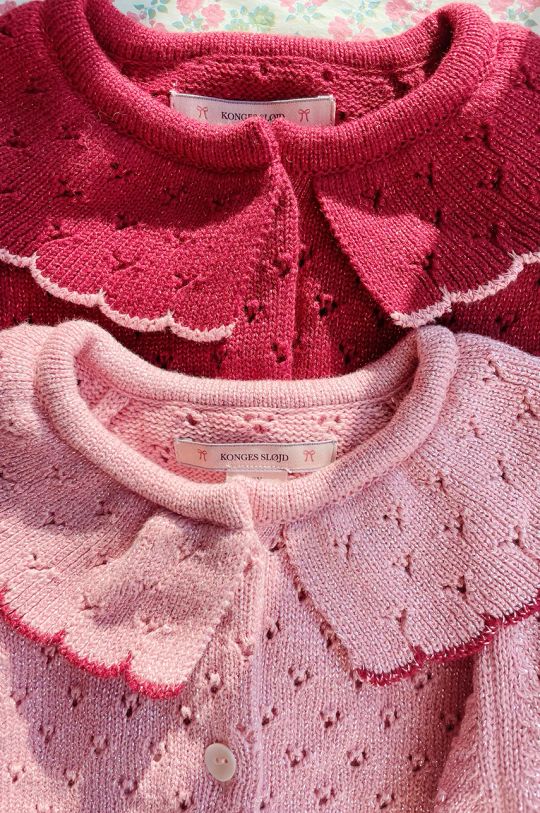 Konges Sløjd cardigan per bambini HOLIDAY KNIT CARDIGAN KS101994 rosso