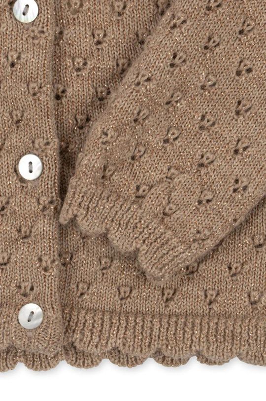 Konges Sløjd cardigan per bambini HOLIDAY KNIT CARDIGAN marrone KS101994