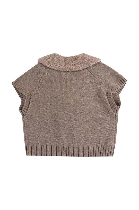 BIMBA Donsje cardigan in lana per bambini Nannie Merino Wool Waistcoat 4085300.98.128 marrone