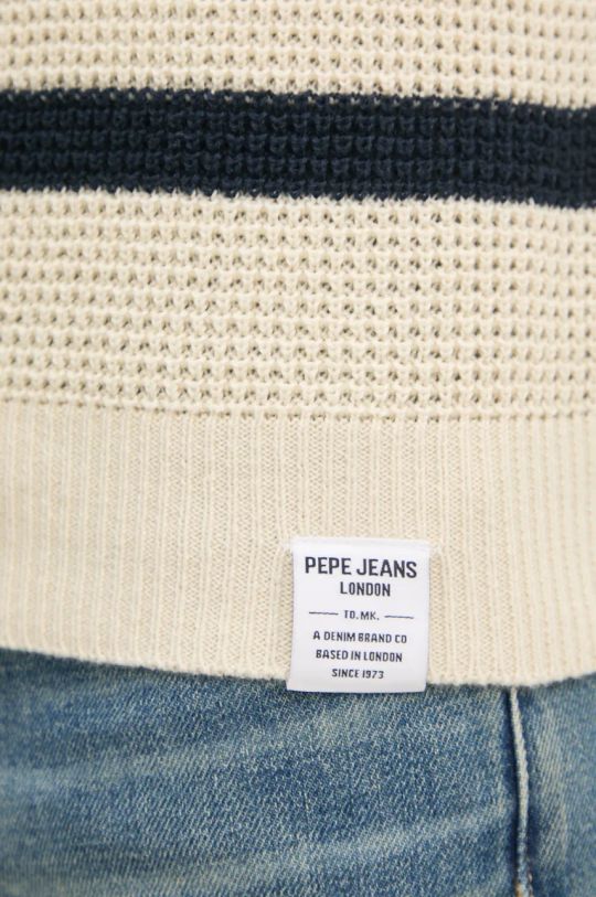 Памучен пуловер Pepe Jeans CAIRO PM702444 бежов