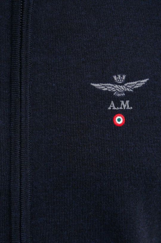 Aeronautica Militare cardigan din lana MA1390L415 bleumarin