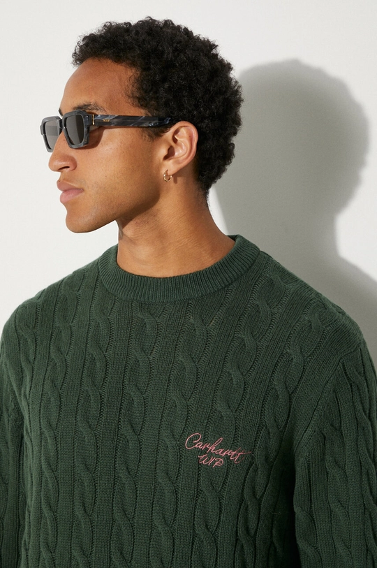 Carhartt WIP wool jumper Signature I033885.2JFXX green