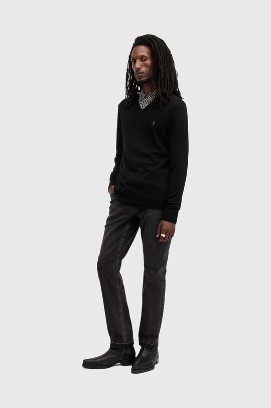 AllSaints sweter wełniany MODE MERINO VNECK M022KA