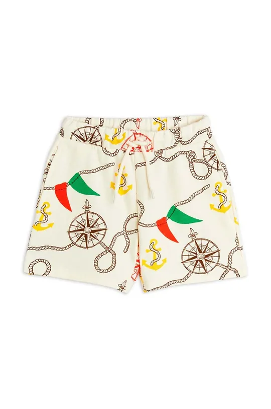 Детские хлопковые шорты Mini Rodini Nautical бежевый