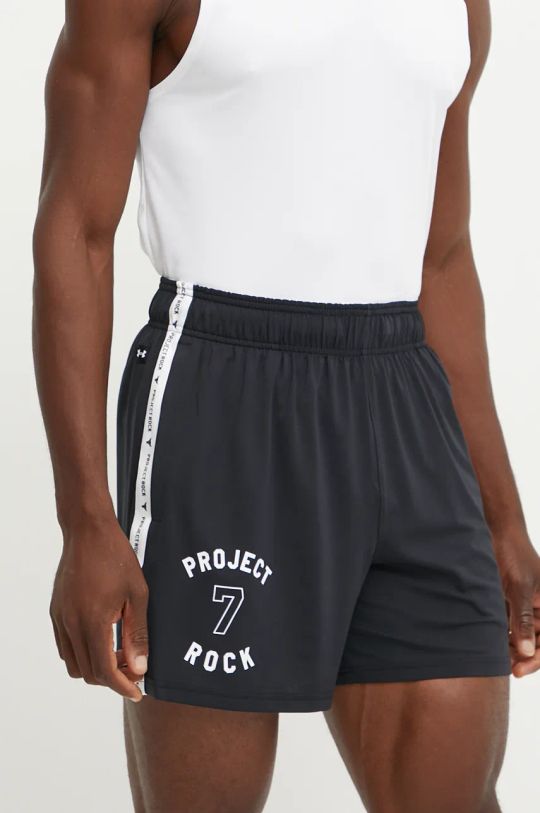 Under Armour pantaloni scurți de antrenament Project Rock tricotaj negru 1386889