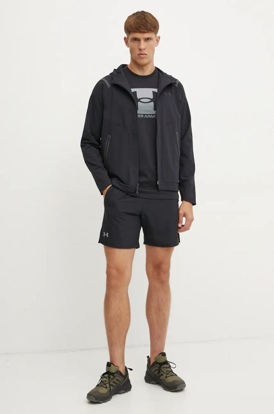 Шорти для бігу Under Armour Launch 7 Unlined 1382622001 чорний AW24