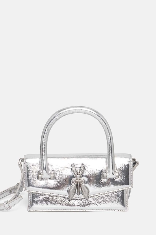 Patrizia Pepe borsa a mano in pelle pelle fiore argento 8B0111.L112