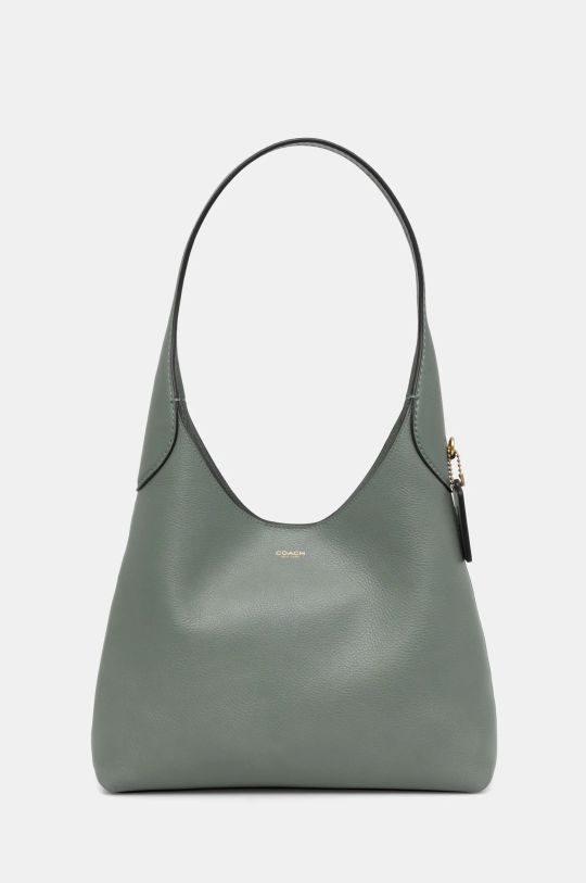 Coach borsa a mano in pelle semplice verde CU068