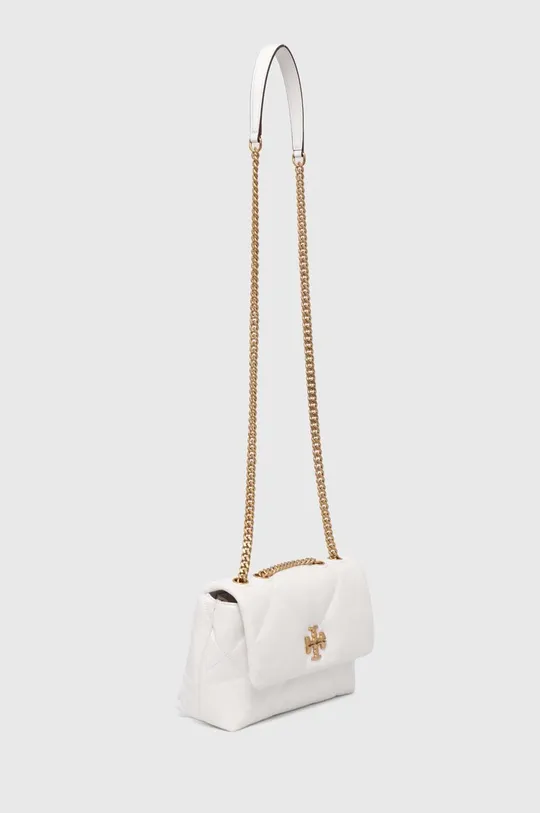Δερμάτινη τσάντα Tory Burch Kira Diamond Quilt Small λευκό