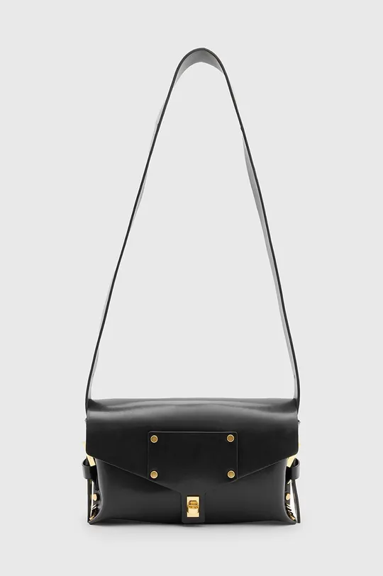 μαύρο Δερμάτινη τσάντα AllSaints MIRO SATCHEL Γυναικεία