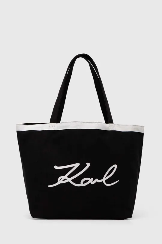 čierna Bavlnená taška Karl Lagerfeld Dámsky