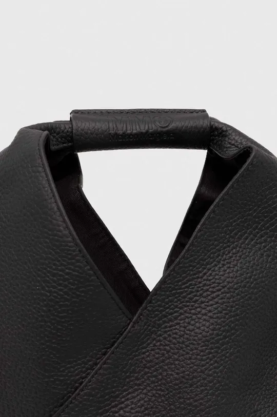 μαύρο Δερμάτινη τσάντα MM6 Maison Margiela
