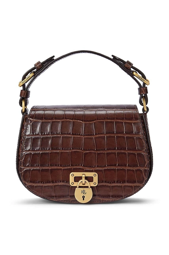 Lauren Ralph Lauren borsa a mano in pelle pelle fiore marrone 431942192