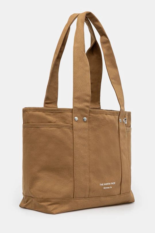 Памучна чанта The North Face Circular Cotton Tote NF0A88TN1731 кафяв AW24