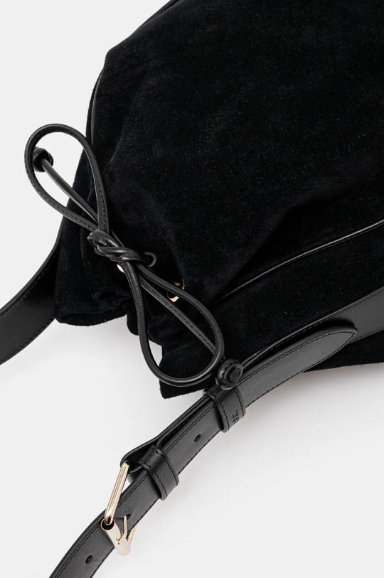 A.P.C. suede handbag Sac Alma black PXBVP.F61879.LZZ