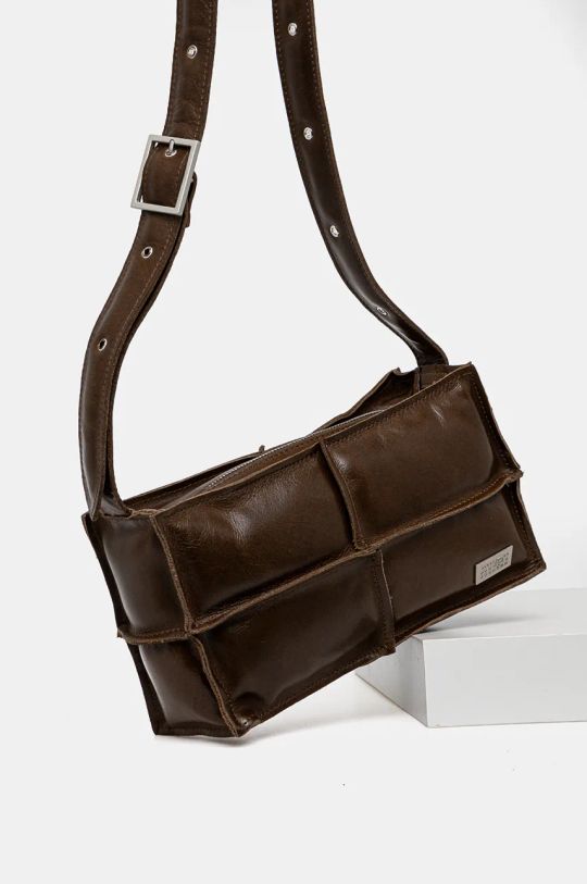 Accessori MM6 Maison Margiela borsa a mano in pelle SB6WD0035.P7187 marrone