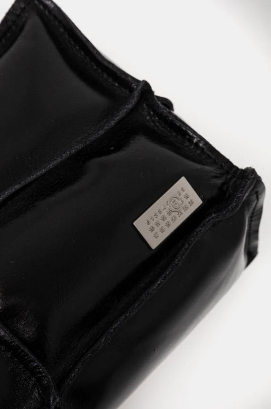 Δερμάτινη τσάντα MM6 Maison Margiela μαύρο SB6WD0035.P7187