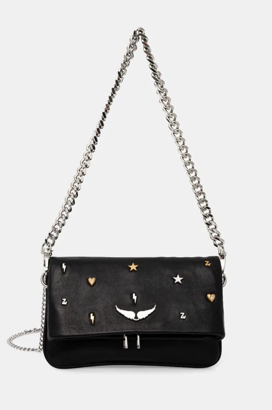 ZADIG&VOLTAIRE pochette di pelle pelle fiore nero LWBA02466