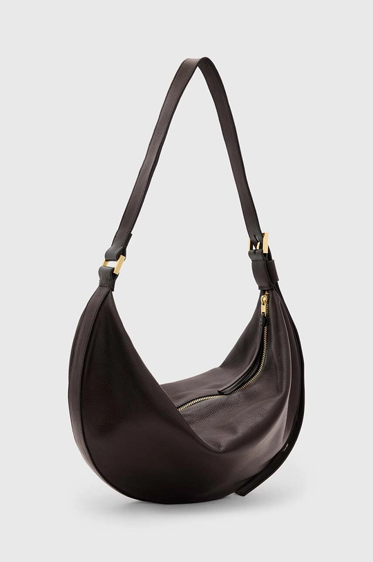 AllSaints borsa a mano in pelle HALF MOON W052XB marrone AW24