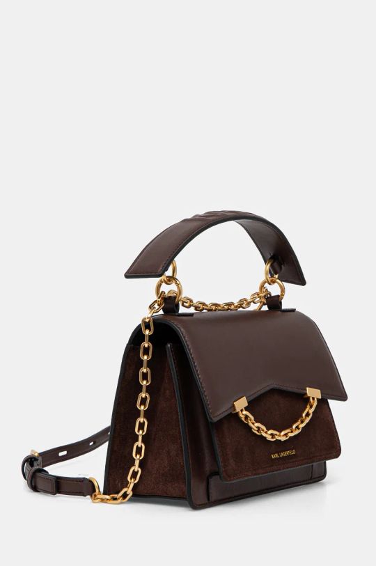 Karl Lagerfeld borsa a mano in pelle 246W3040 marrone AW24