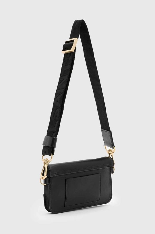 Kožená kabelka AllSaints ZOE CROSSBODY W312XB černá AW24