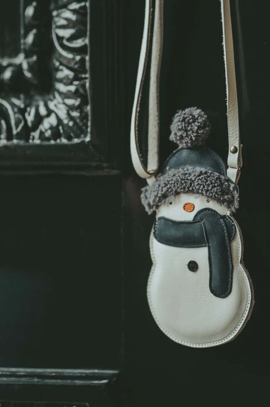 Donsje torebka skórzana dziecięca Britta Exclusive Purse Snowman nie mieści A4 biały 5002032