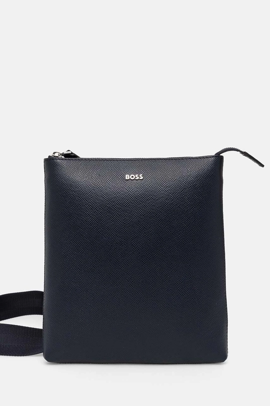 BOSS pochette in pelle pelle fiore blu navy 50523248