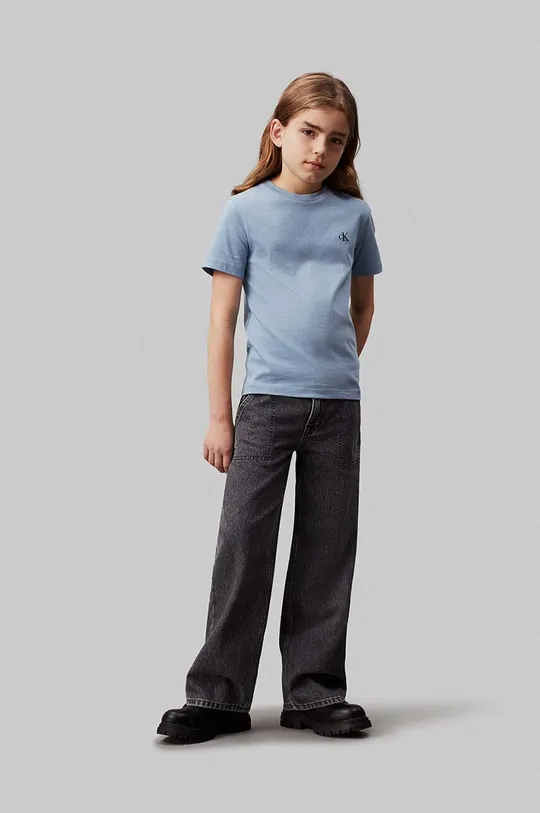 Calvin Klein Jeans t-shirt in cotone per bambini pacco da 2