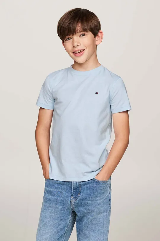 Дитяча бавовняна футболка Tommy Hilfiger бавовна білий KB0KB06879.9BYH.128.176
