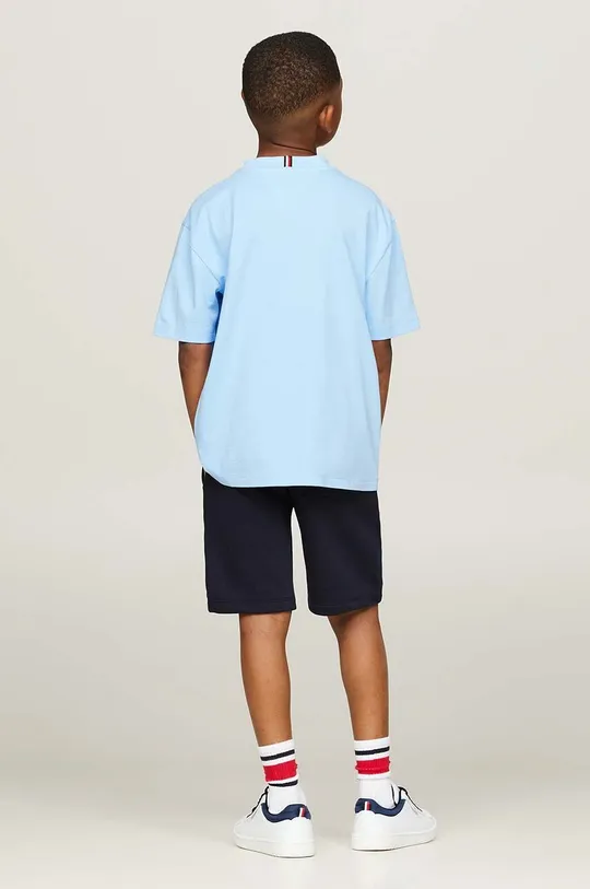 μπλε Παιδικό βαμβακερό μπλουζάκι Tommy Hilfiger