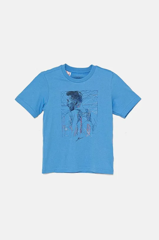 Детская хлопковая футболка adidas Performance Y MESSI G T хлопок голубой IW0184
