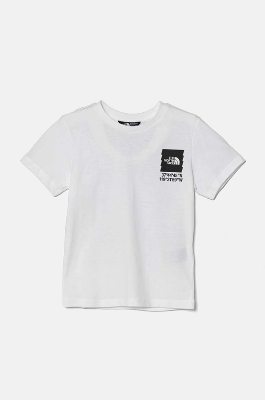 The North Face t-shirt bawełniany dziecięcy COORDINATES GRAPHIC S/S TEE nadruk biały NF0A89J7FN41