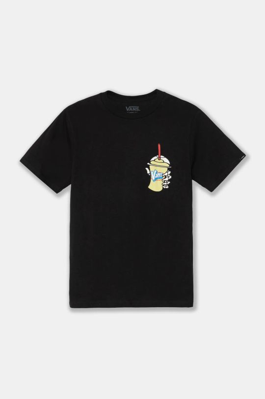 Vans t-shirt bawełniany dziecięcy Lil Reggie wzorzyste czarny VN000JC4BLK1