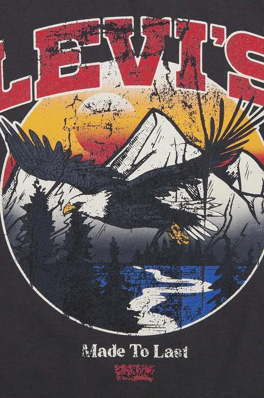 Chłopiec Levi's t-shirt dziecięcy SOAR LIKE AN EAGLE TEE 9EL390 czarny