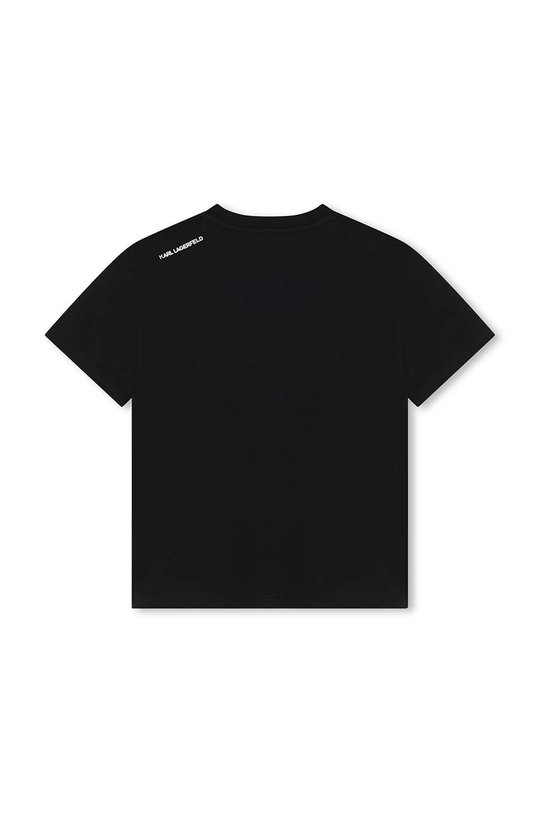 Karl Lagerfeld t-shirt bawełniany dziecięcy Z30254.114.150 czarny AW24