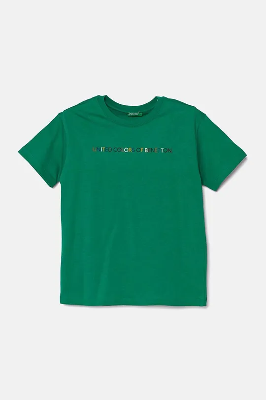Детская хлопковая футболка United Colors of Benetton хлопок зелёный 3I1XC10JL.G.Seasonal
