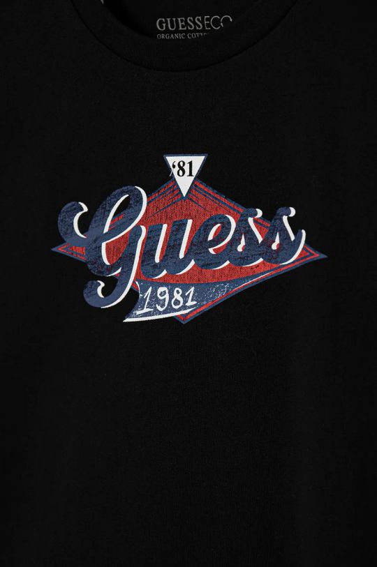 Αγορίστικα Παιδικό βαμβακερό μπλουζάκι Guess L4BI14.I3Z14.9BYH μαύρο