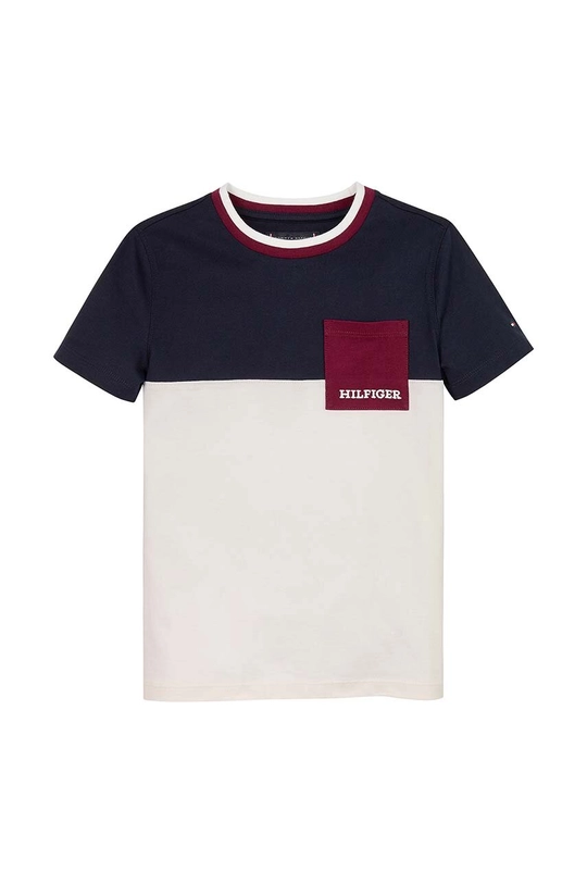 Детская хлопковая футболка Tommy Hilfiger KB0KB09275.9BYH.128.176 белый AW24