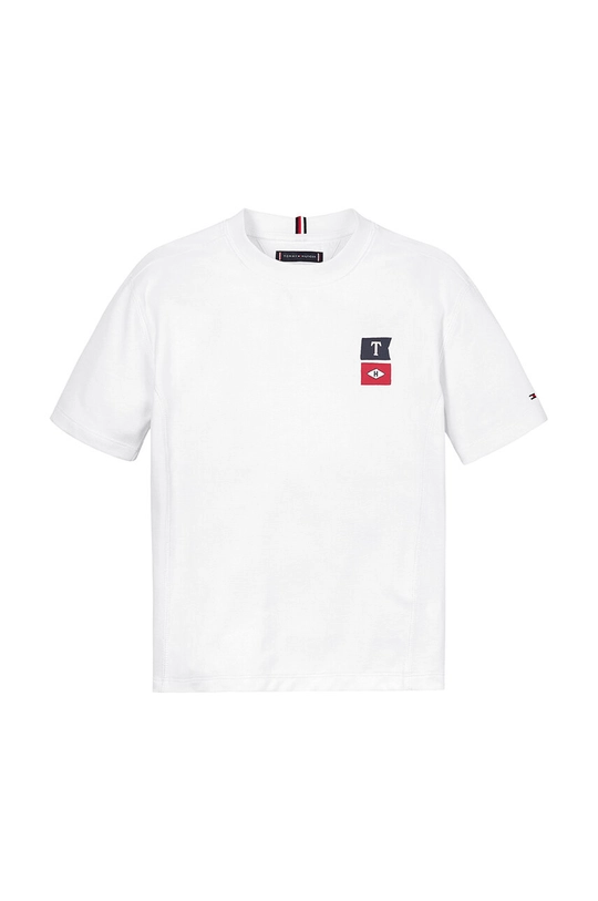 Tommy Hilfiger t-shirt in cotone per bambini KB0KB09280.9BYH.128.176 bianco AW24