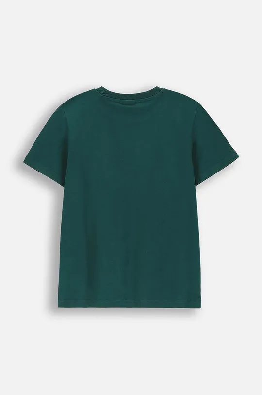 Детская хлопковая футболка Coccodrillo ZC4143205VBA зелёный AW24