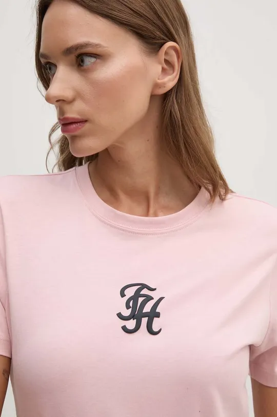 ροζ Βαμβακερό μπλουζάκι Tommy Hilfiger