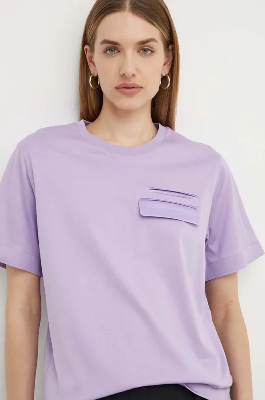фіолетовий Бавовняна футболка BOSS
