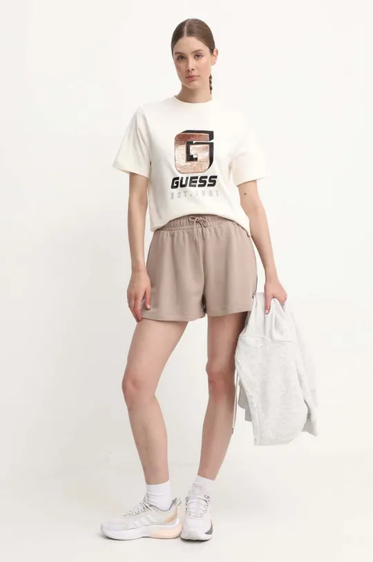 Guess t-shirt in cotone INS beige