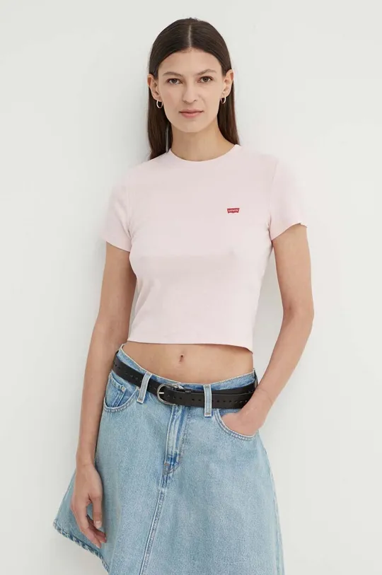 różowy Levi's t-shirt Damski