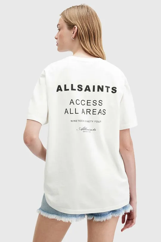biały AllSaints t-shirt bawełniany TOUR BF