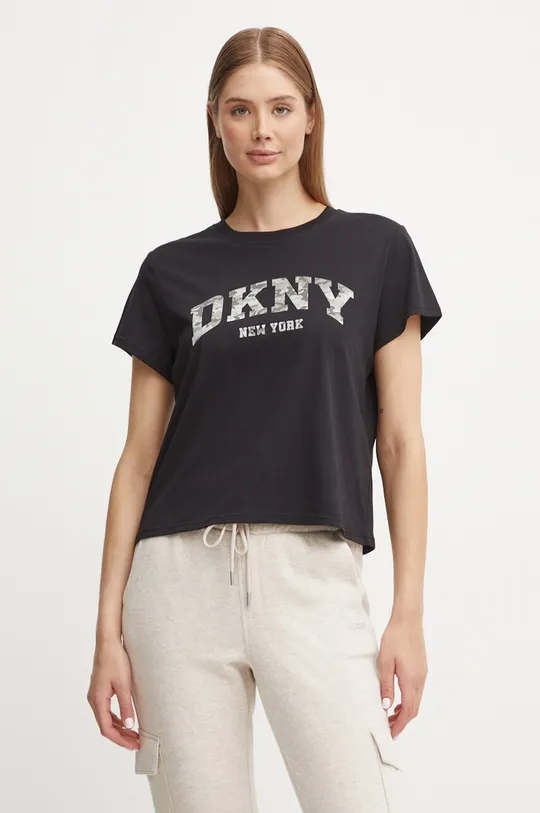 Бавовняна футболка Dkny чорний DP4T9991