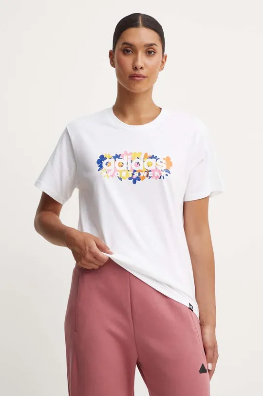bianco adidas t-shirt in cotone Donna