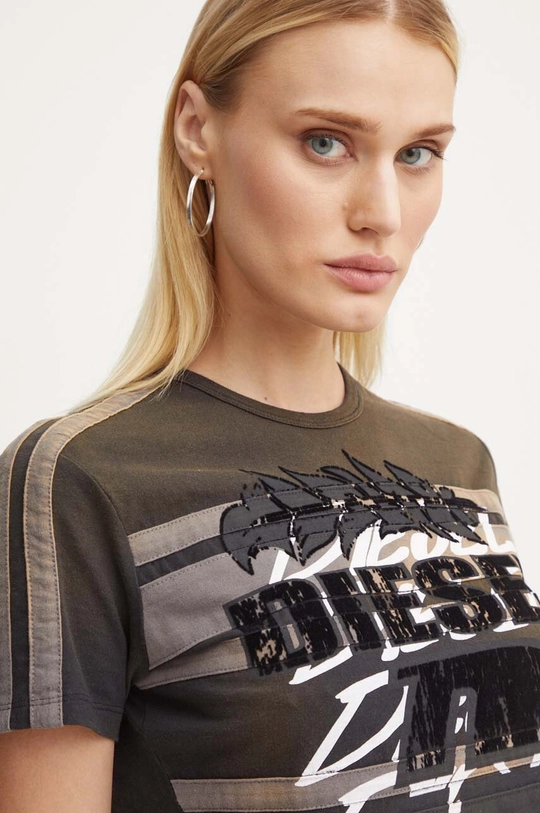 Памучна тениска Diesel T-UNCUTIE-STRIPE многоцветен A14282.0NMAU