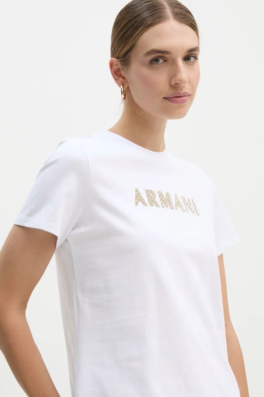 Bombažna kratka majica Armani Exchange bela 6DYT36.YJ7VZ